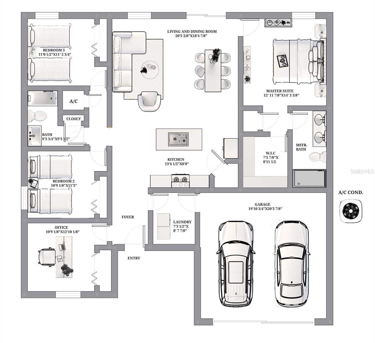 Floor Plan - 7811 N DARBY DR, DUNNELLON