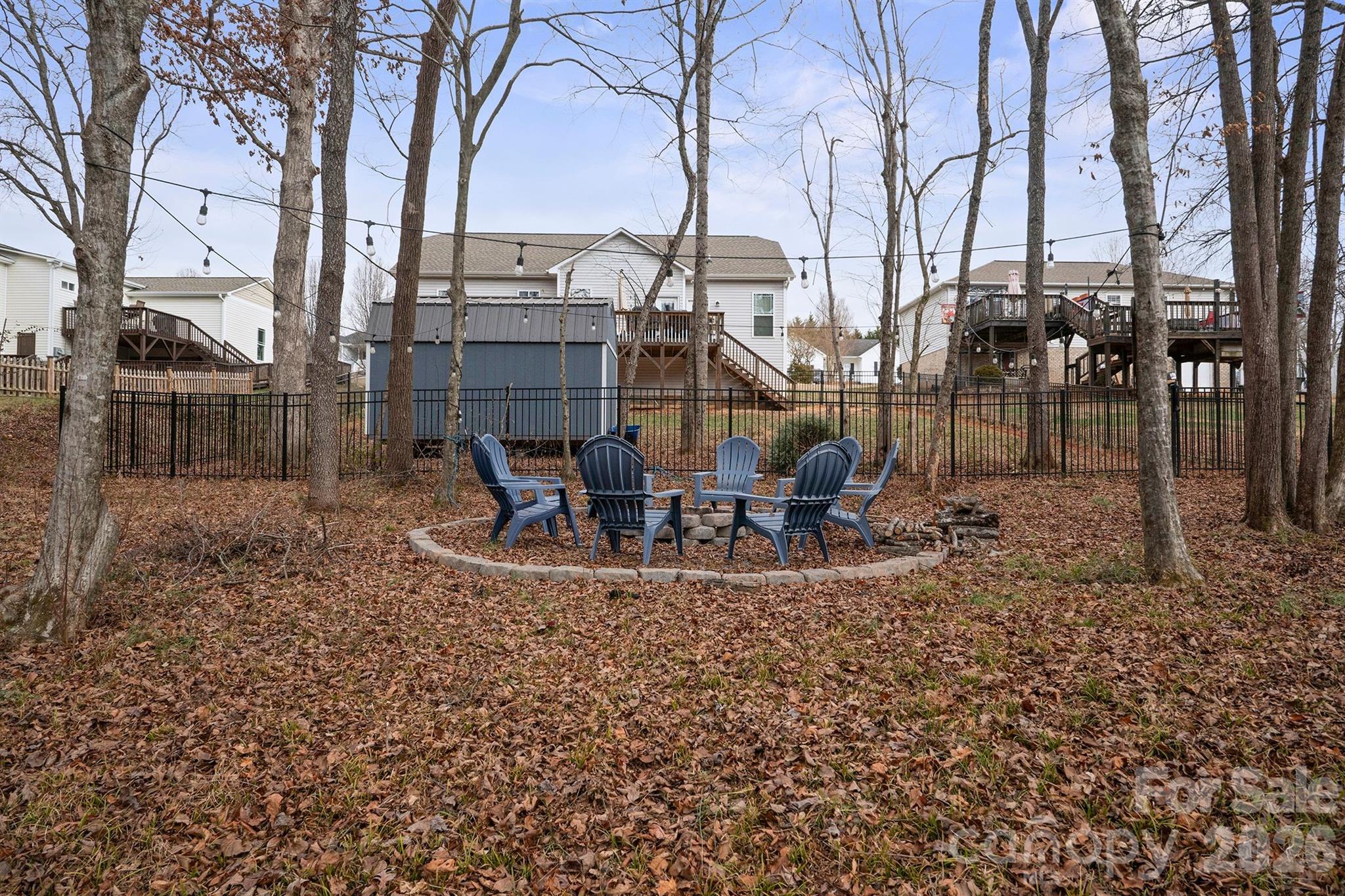 fire pit area! - 1544 Farmington Hills Drive, Conover