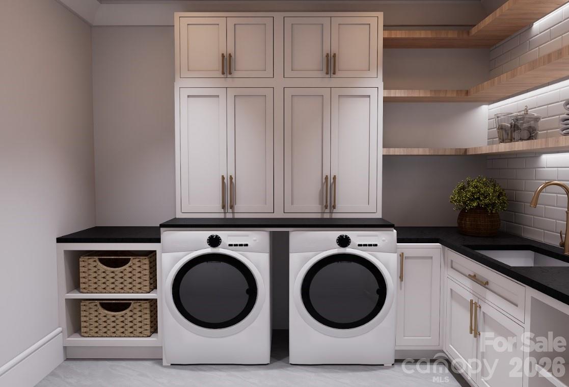 laundry on second floor - 104 Sherwood Drive, Huntersville