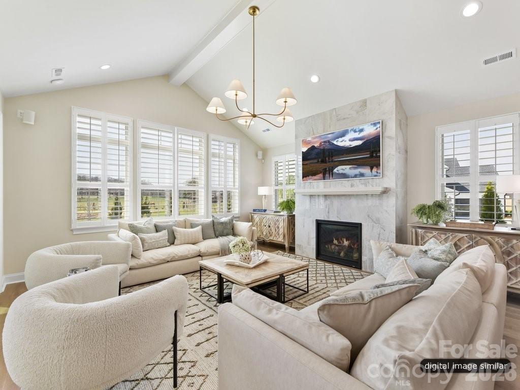 Vaulted Ceilings in the Living Room - 6535 Cashion Road, Huntersville