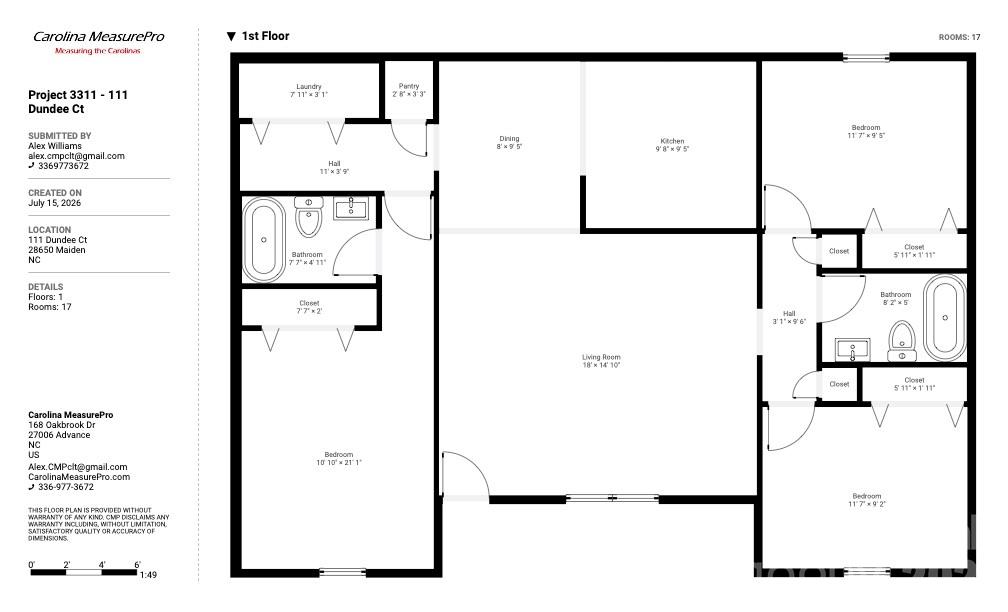 Single Family Residence at 111 Dundee Court, Maiden, photo 37 of 41