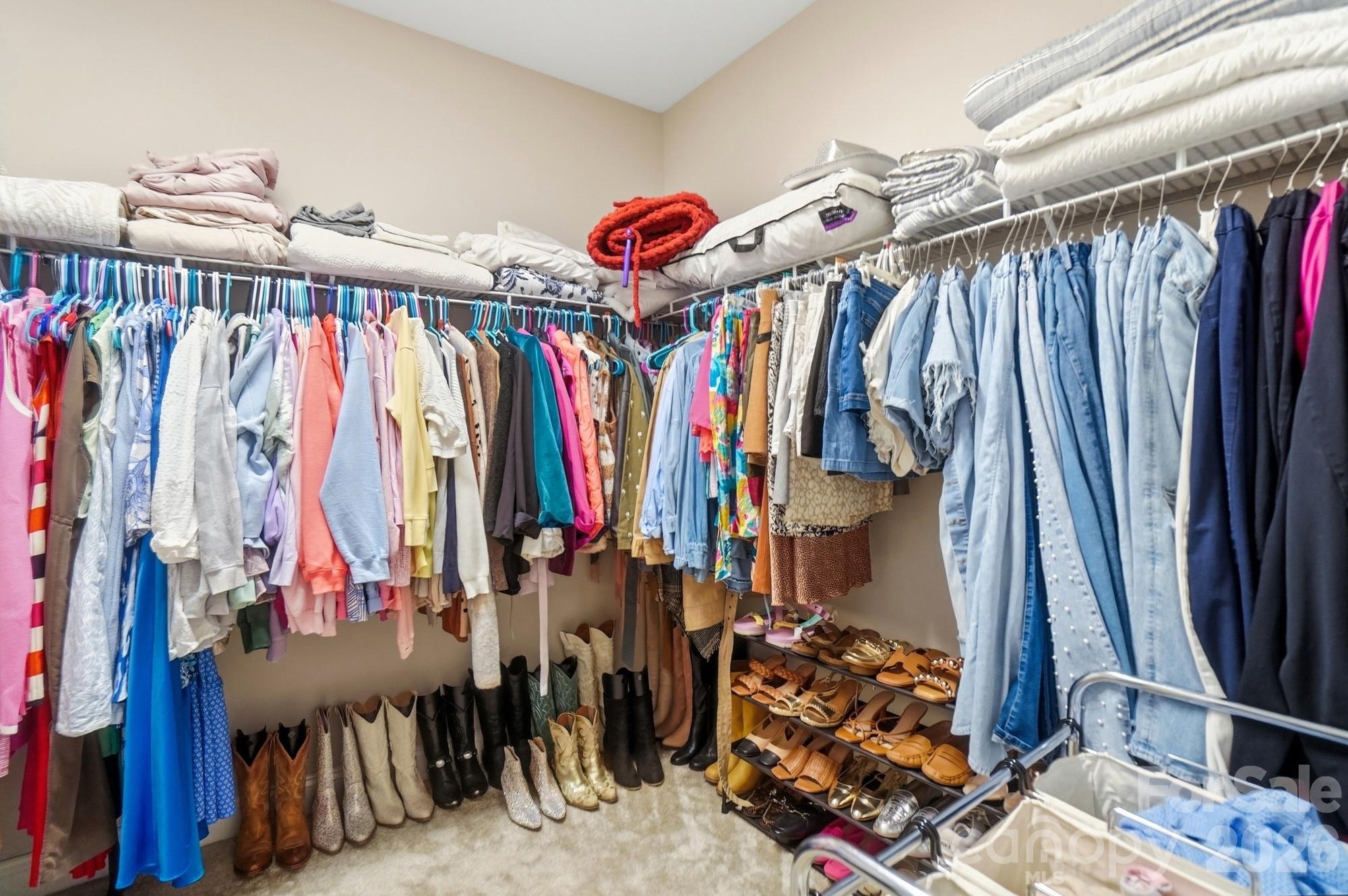 Super Spacious Walk in Primary Closet - 6217 Hove Road, Mint Hill