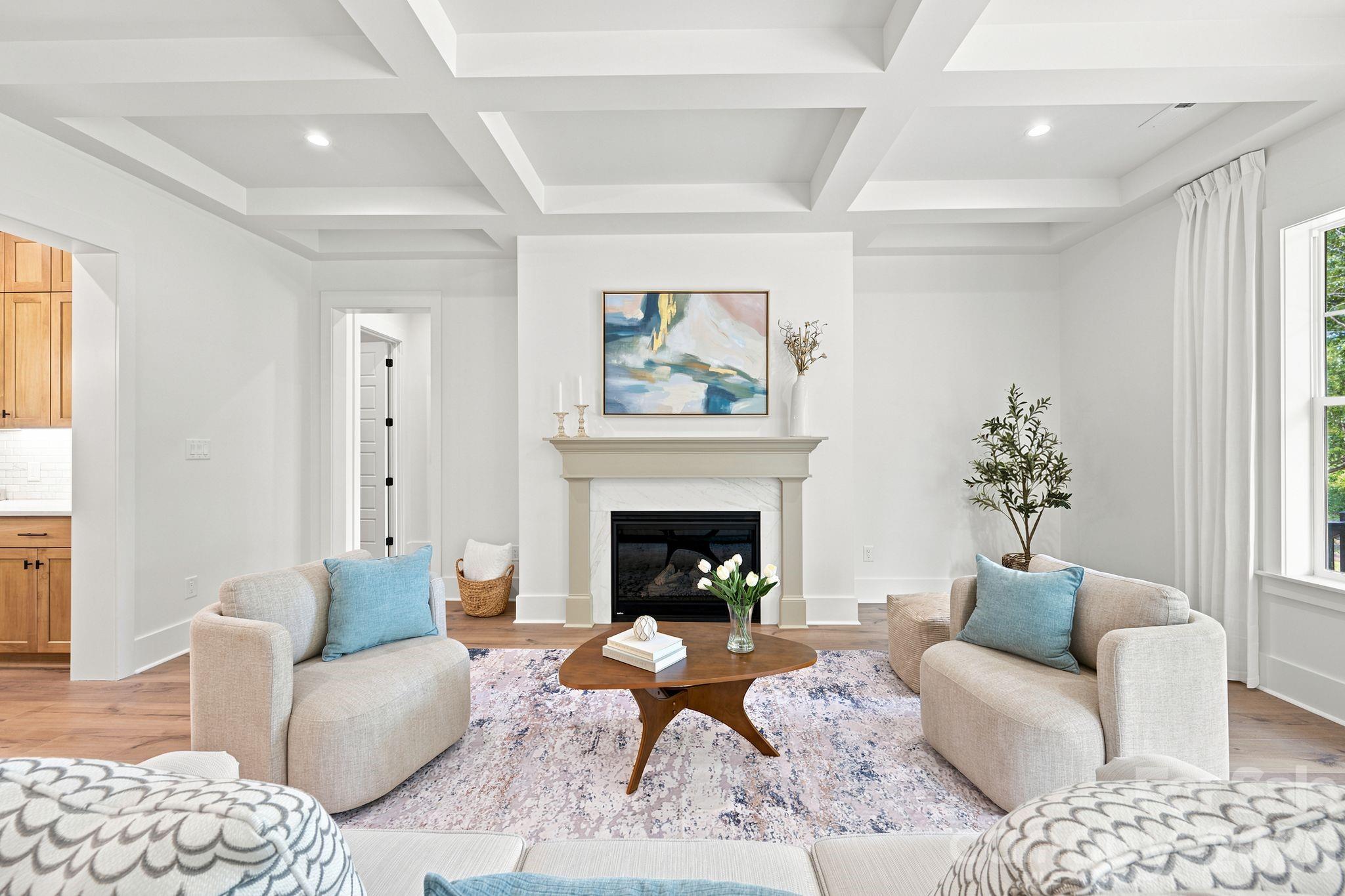 Beautiful Coffered Ceiling - 121 Juniper Road, Mooresville