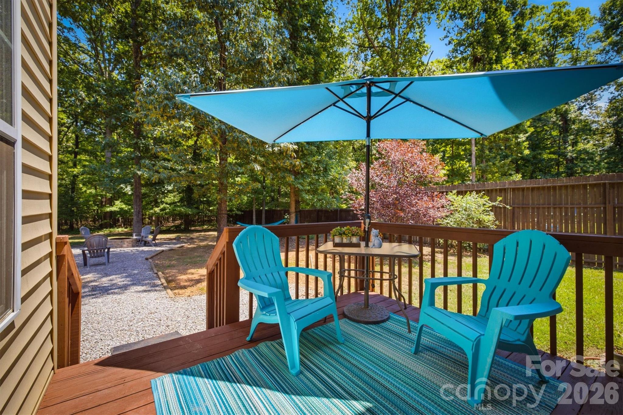 deck and wooded backyard - 802 White Oaks Circle, Monroe