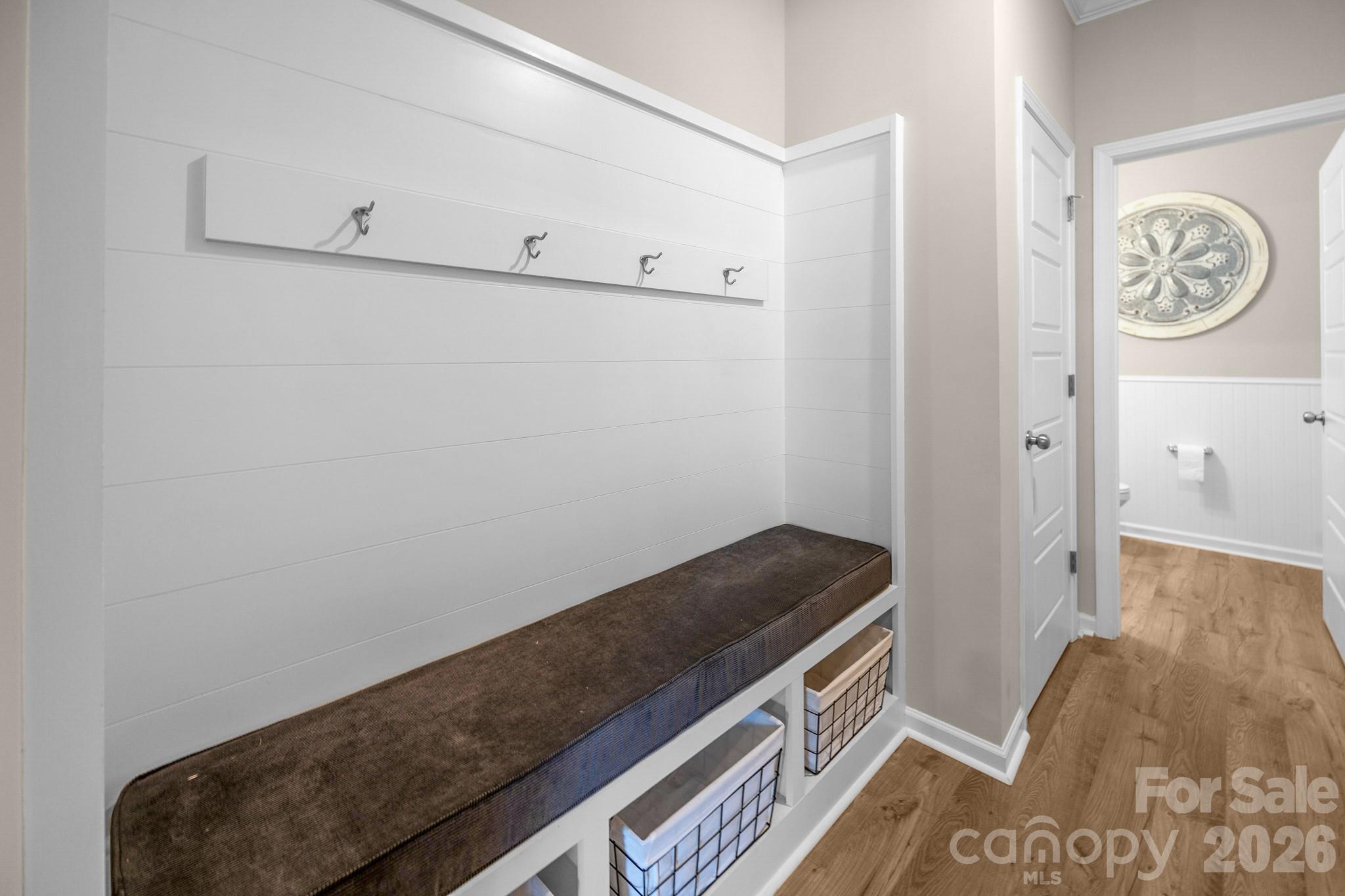 Thoughtfull entry way with storage from the garage and - 5080 Mooreland Oaks Way, Mount Holly