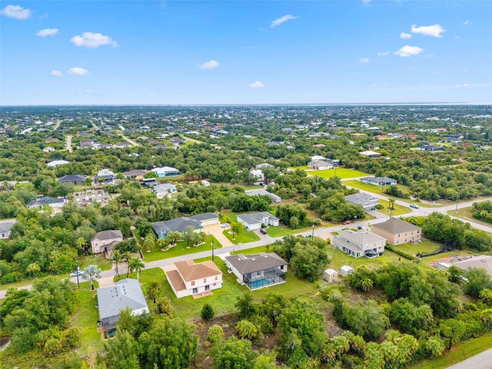 Aerial view Showcasing Home & Surrounding Privacy - 14319 ALLENSWORTH AVE, PORT CHARLOTTE