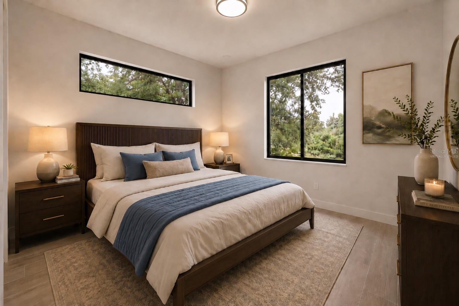 Bedroom 3 Virtually Staged Features Clerestory Window - 14319 ALLENSWORTH AVE, PORT CHARLOTTE