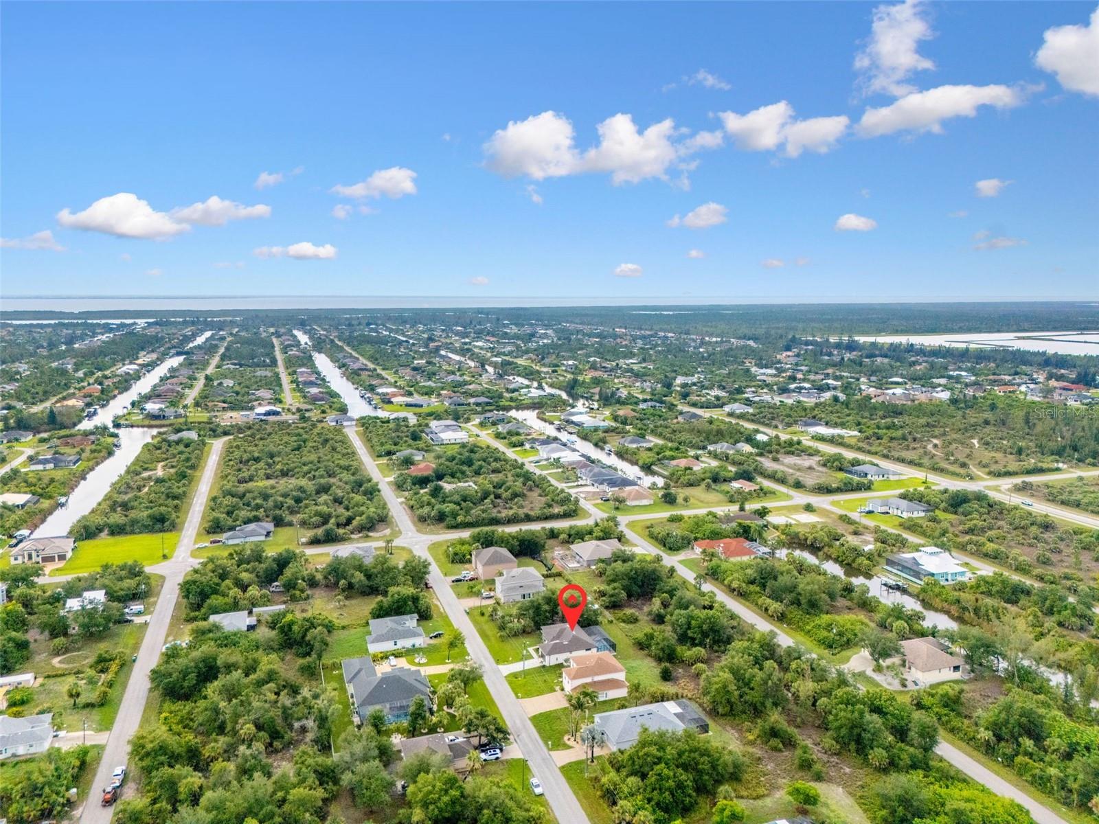 Overhead View of the Property and Surrounding Neighborhood - 14319 ALLENSWORTH AVE, PORT CHARLOTTE