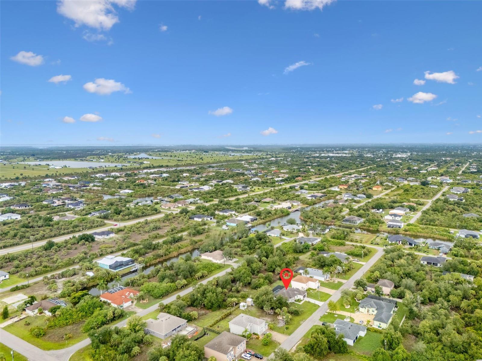 Overhead View of the Property and Surrounding Neighborhood - 14319 ALLENSWORTH AVE, PORT CHARLOTTE