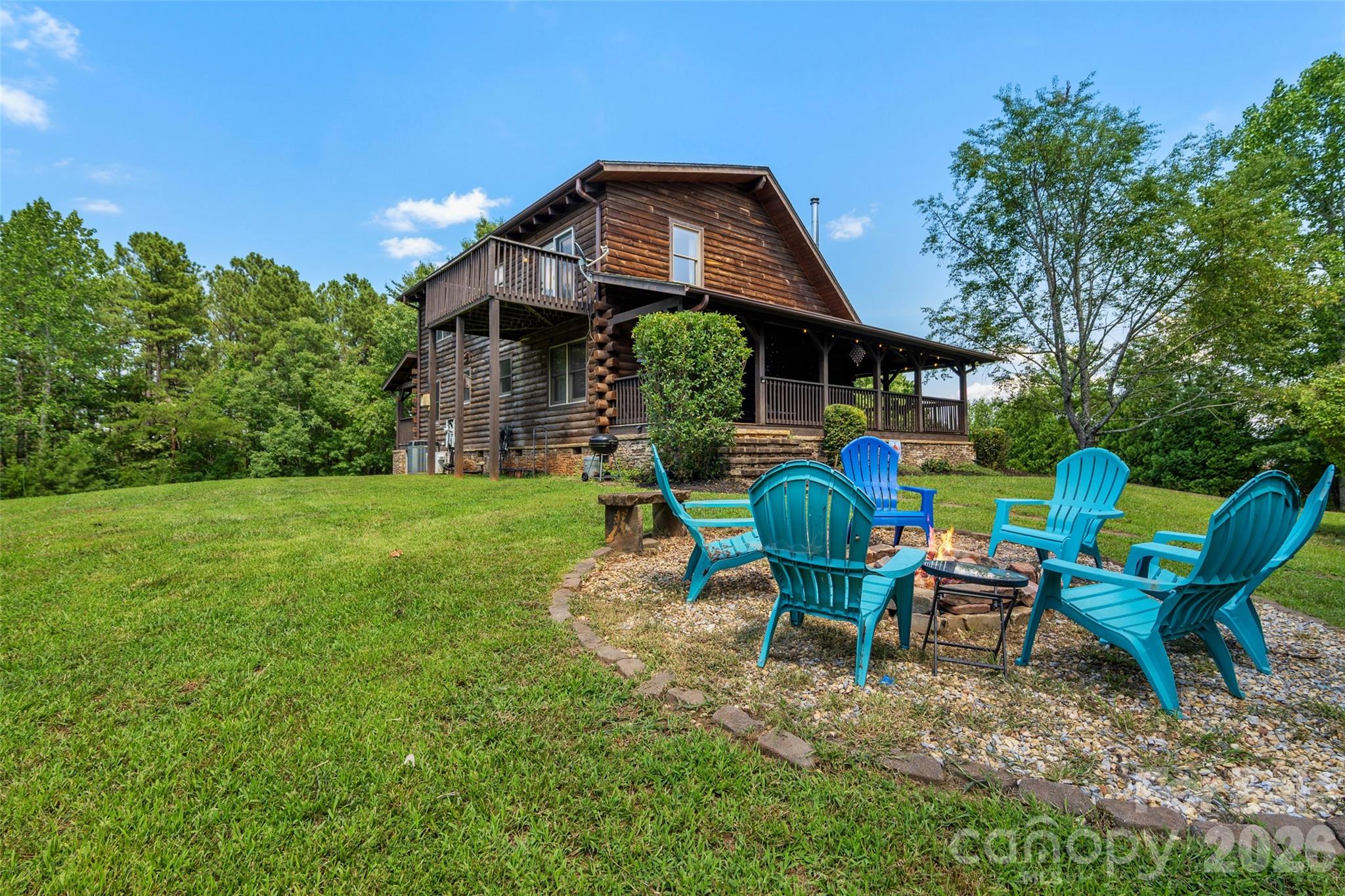 Enjoy evenings by the firepit - 4551 Lake Adger Parkway, Mill Spring