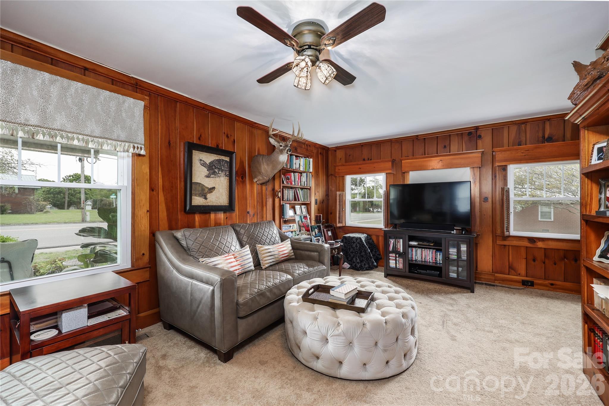 Living room with built ins - 271 N Main Street, Denton