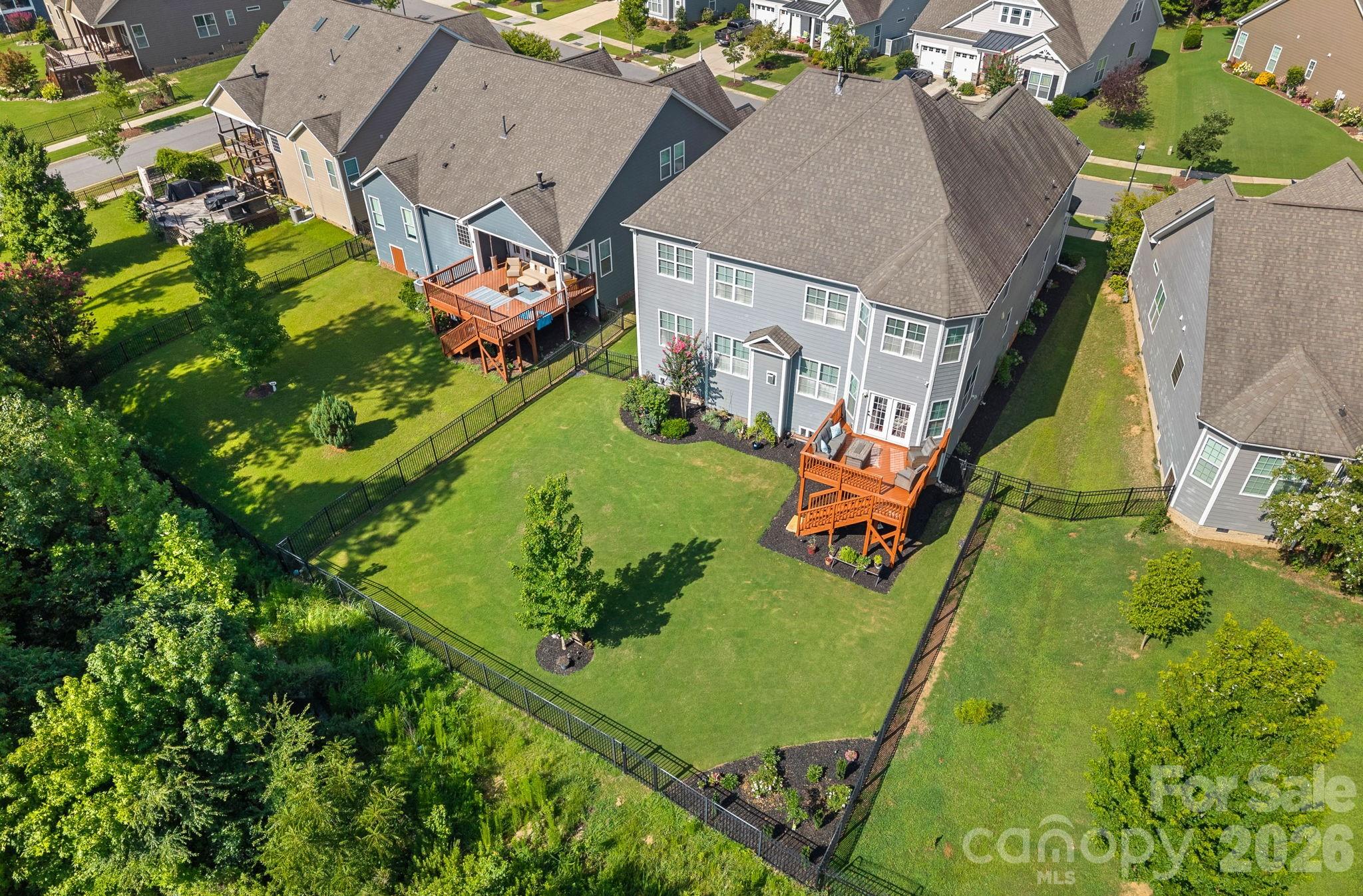 Beautiful backyard privacy - 13147 Union Square Drive, Huntersville