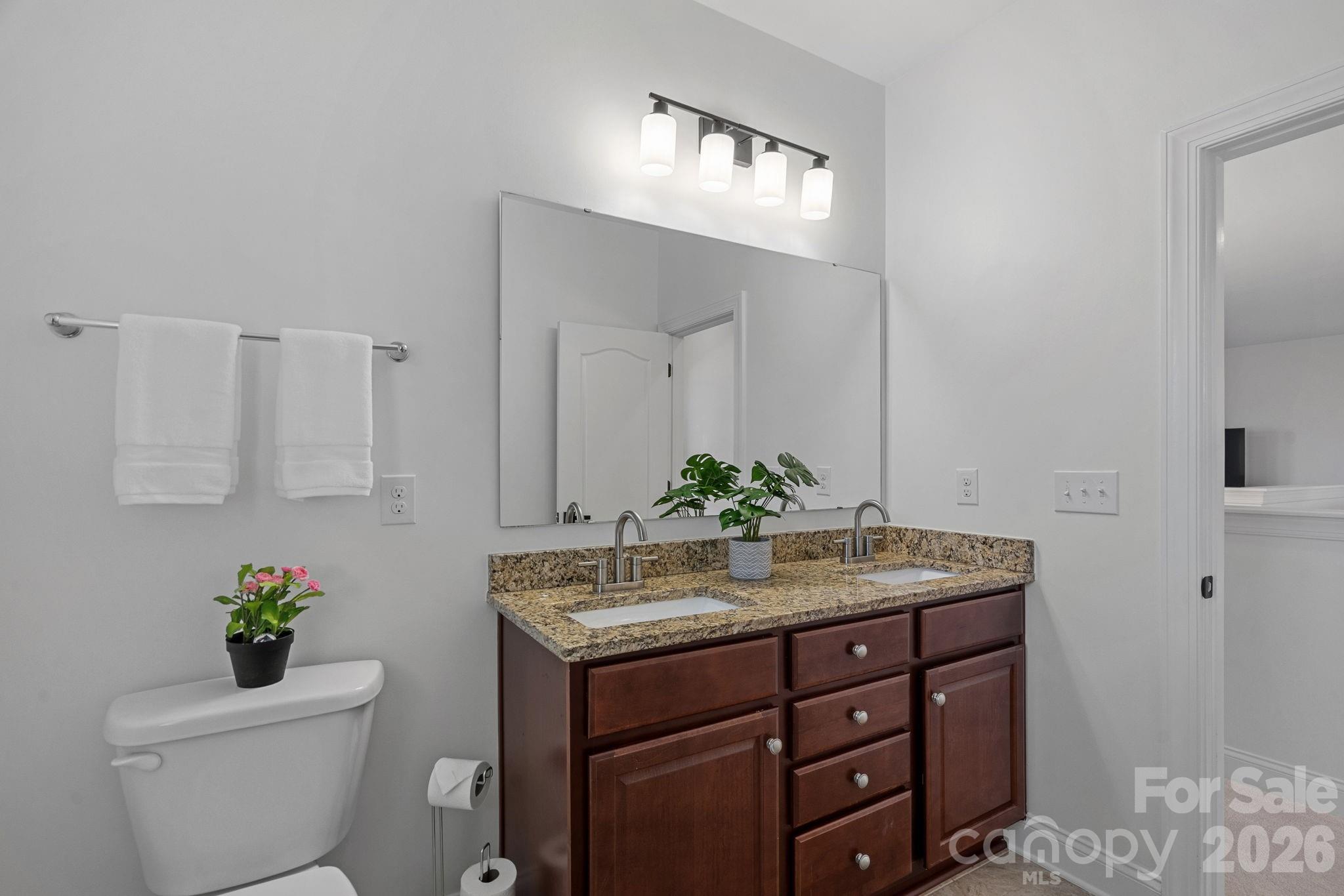Bathroom 3 with double sinks - 13147 Union Square Drive, Huntersville