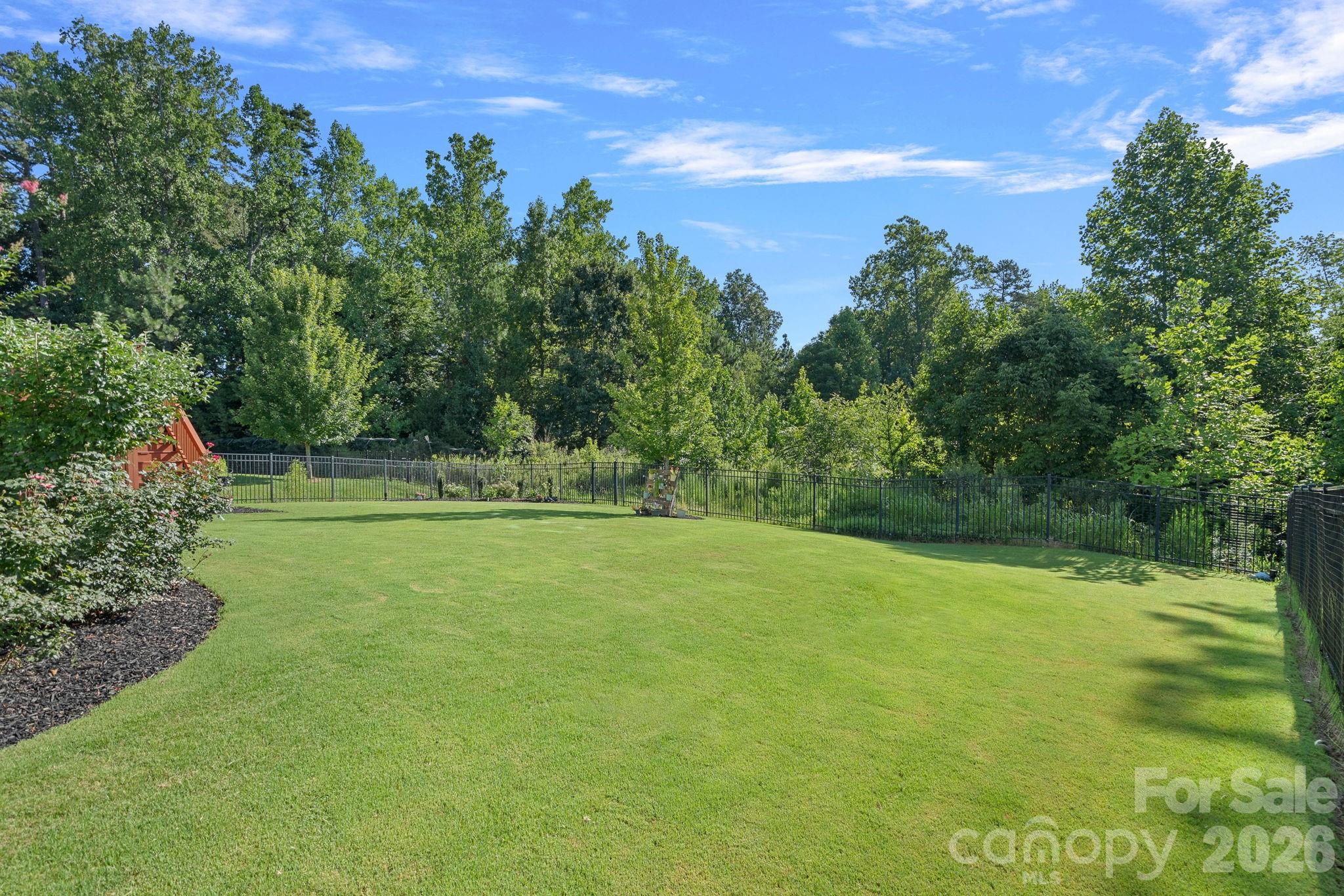 Fabulous FLAT fenced backyard - 13147 Union Square Drive, Huntersville