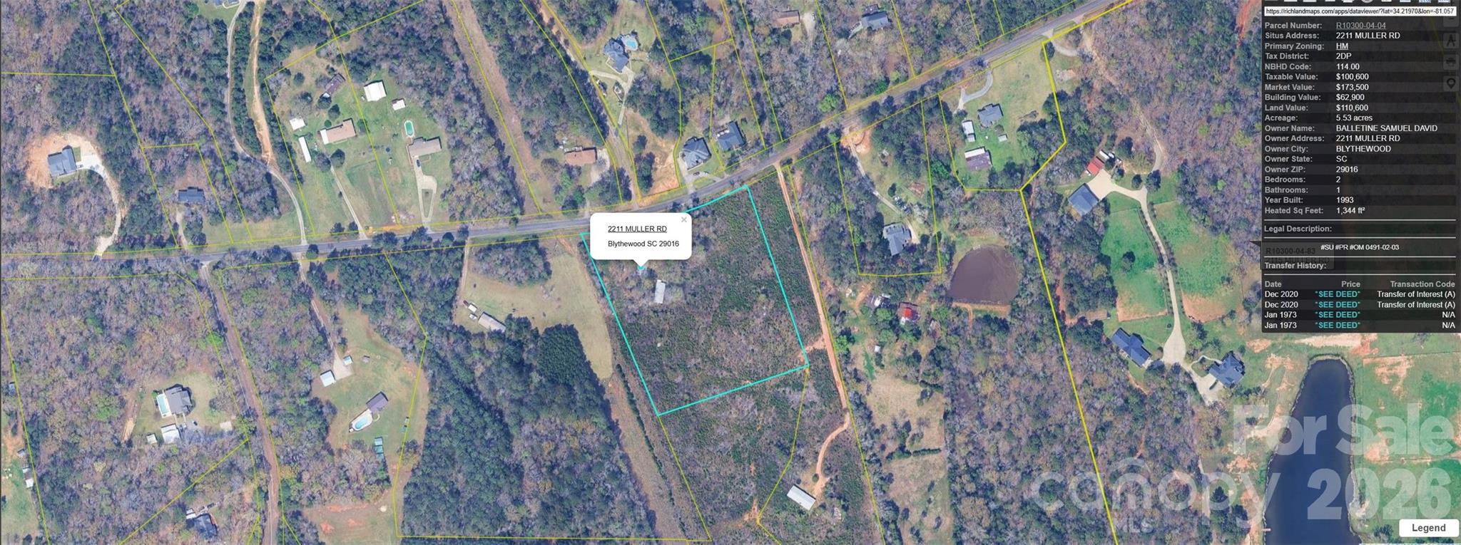Acreage at 2211 Muller Road, Blythewood, photo 10 of 10