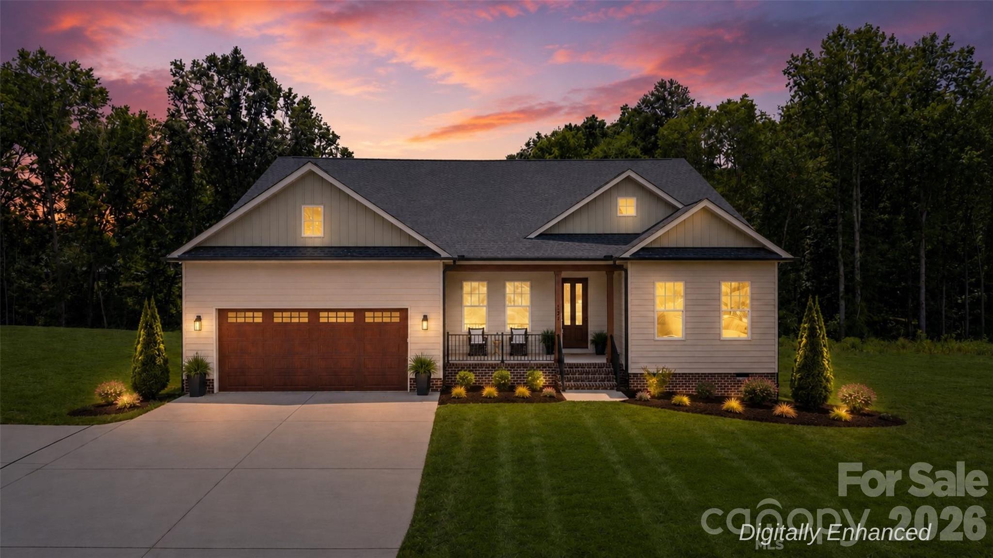 Twilight Photo Digitally Enhanced - 121 Juniper Road, Mooresville