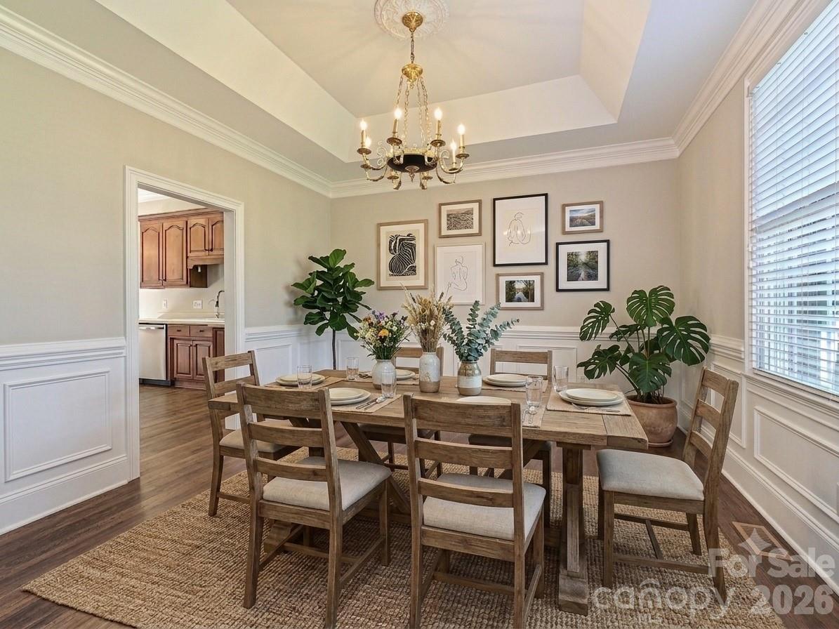 Virtually staged dining room - 2354 Perry Road, Denver