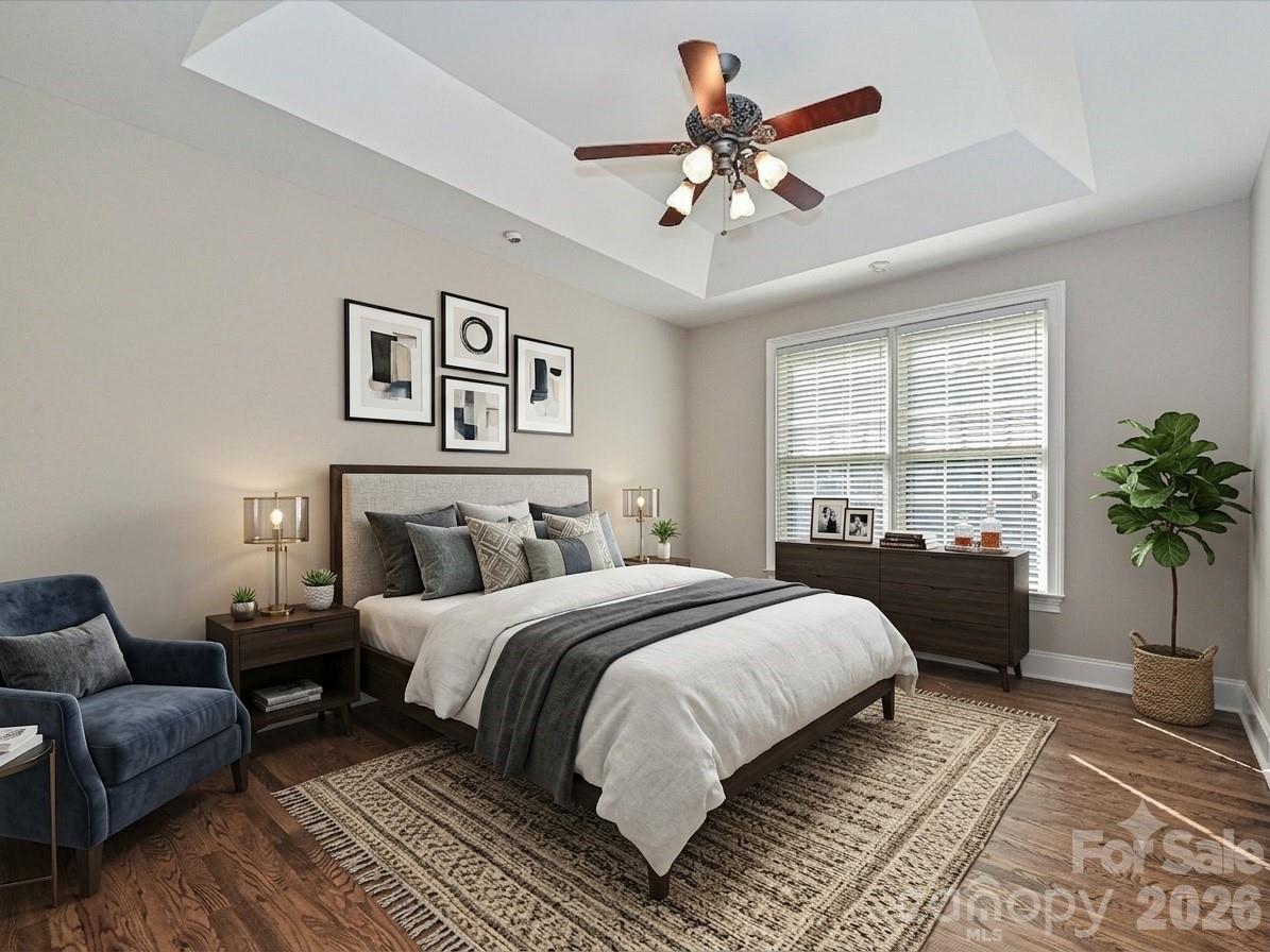 Virtually staged primary bedroom - 2354 Perry Road, Denver