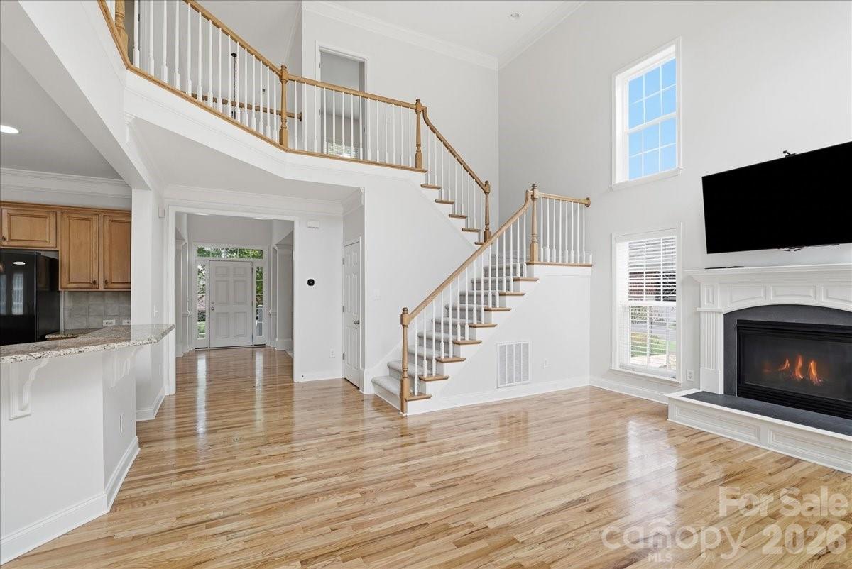 Great room looking towards front door - 6055 Latta Springs Circle, Huntersville