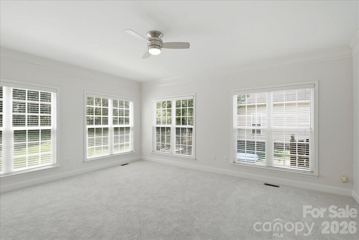 Flex room at the back. New carpet and ceiling fan, endless possiblities! - 6055 Latta Springs Circle, Huntersville