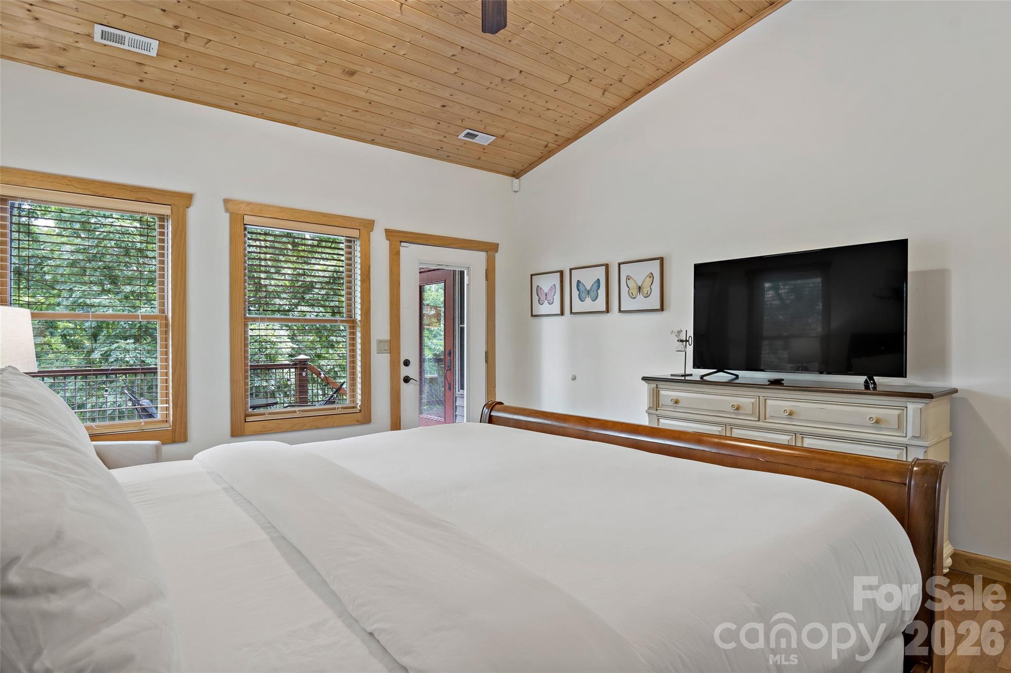 Primary Bedroom 1 on main level. - 179 Rock Spring Road, Lake Lure