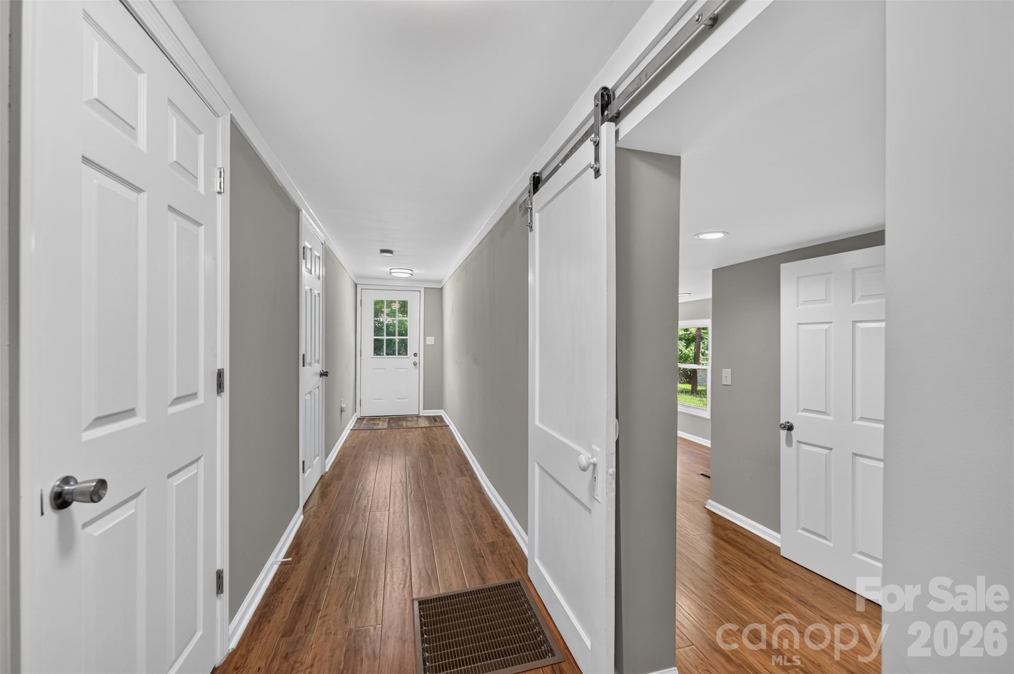 Fun sliding barn door to primary bedroom! - 620 10th Street Boulevard NW, Hickory