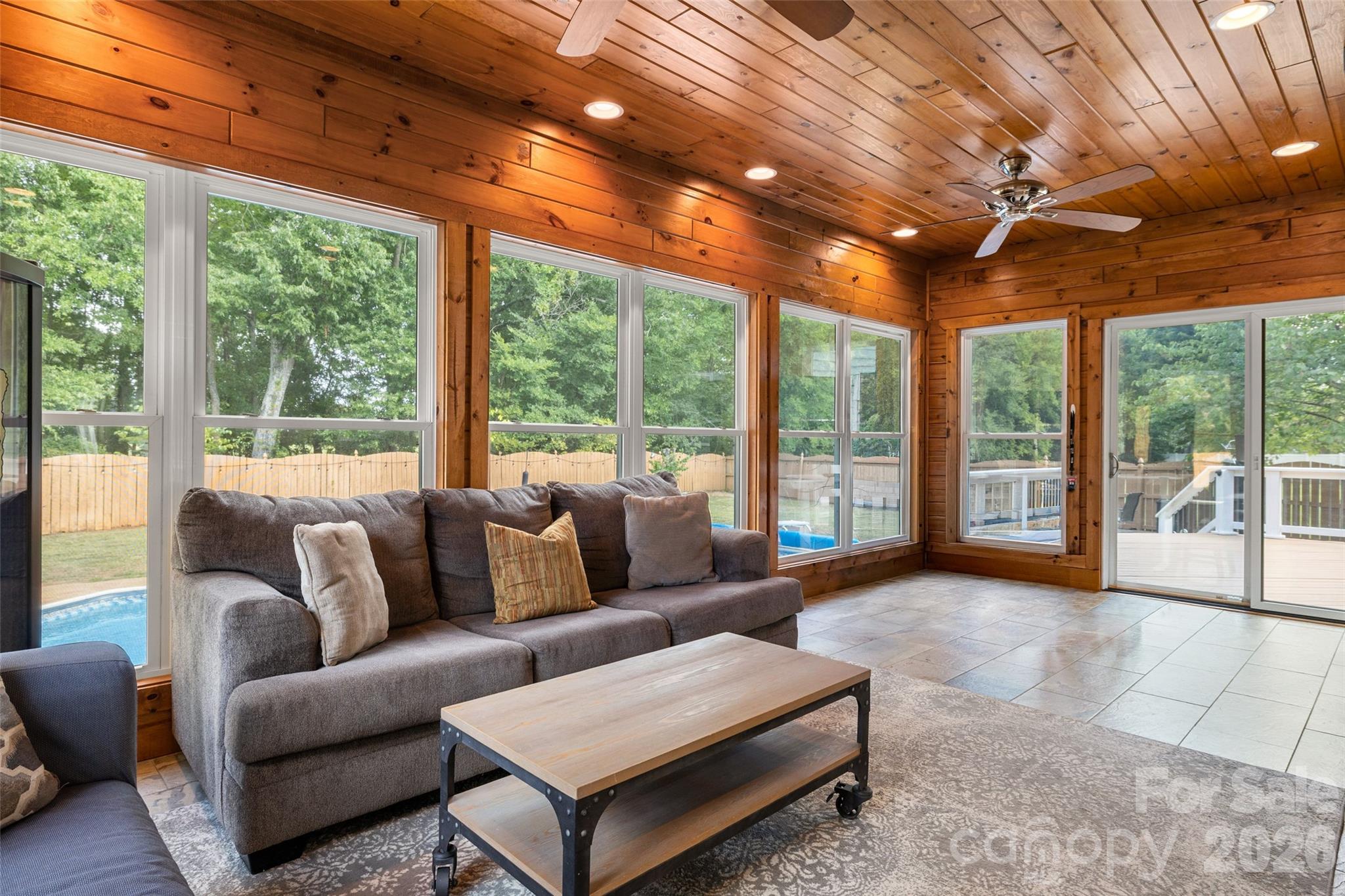 Gorgeous sunroom with cedar ceiling - 3375 Blue Jay Pass, Fort Mill
