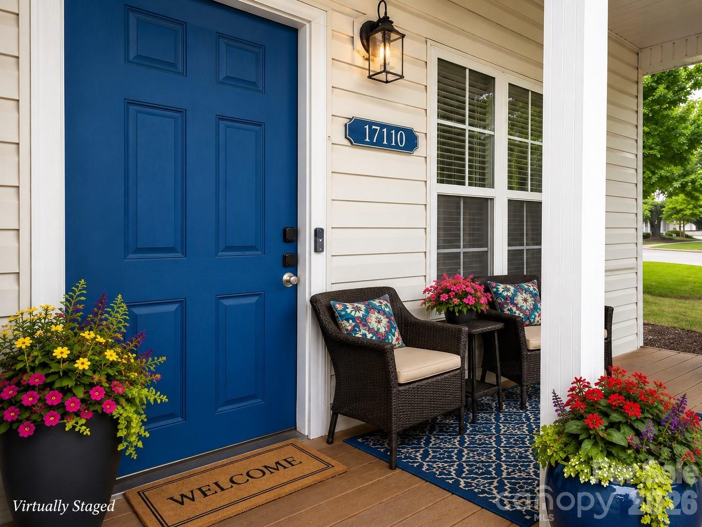 Front Porch Virtually staged - 1929 Billingsville School Court, Charlotte