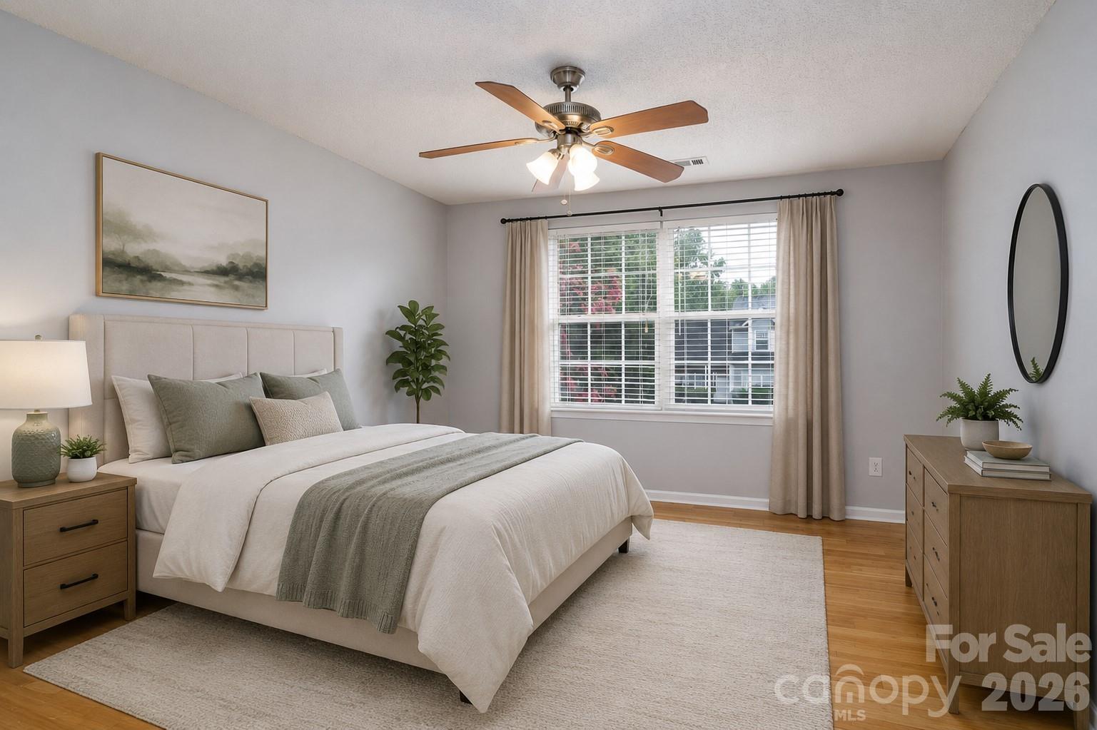 2nd floor bedroom virtually staged - 1929 Billingsville School Court, Charlotte