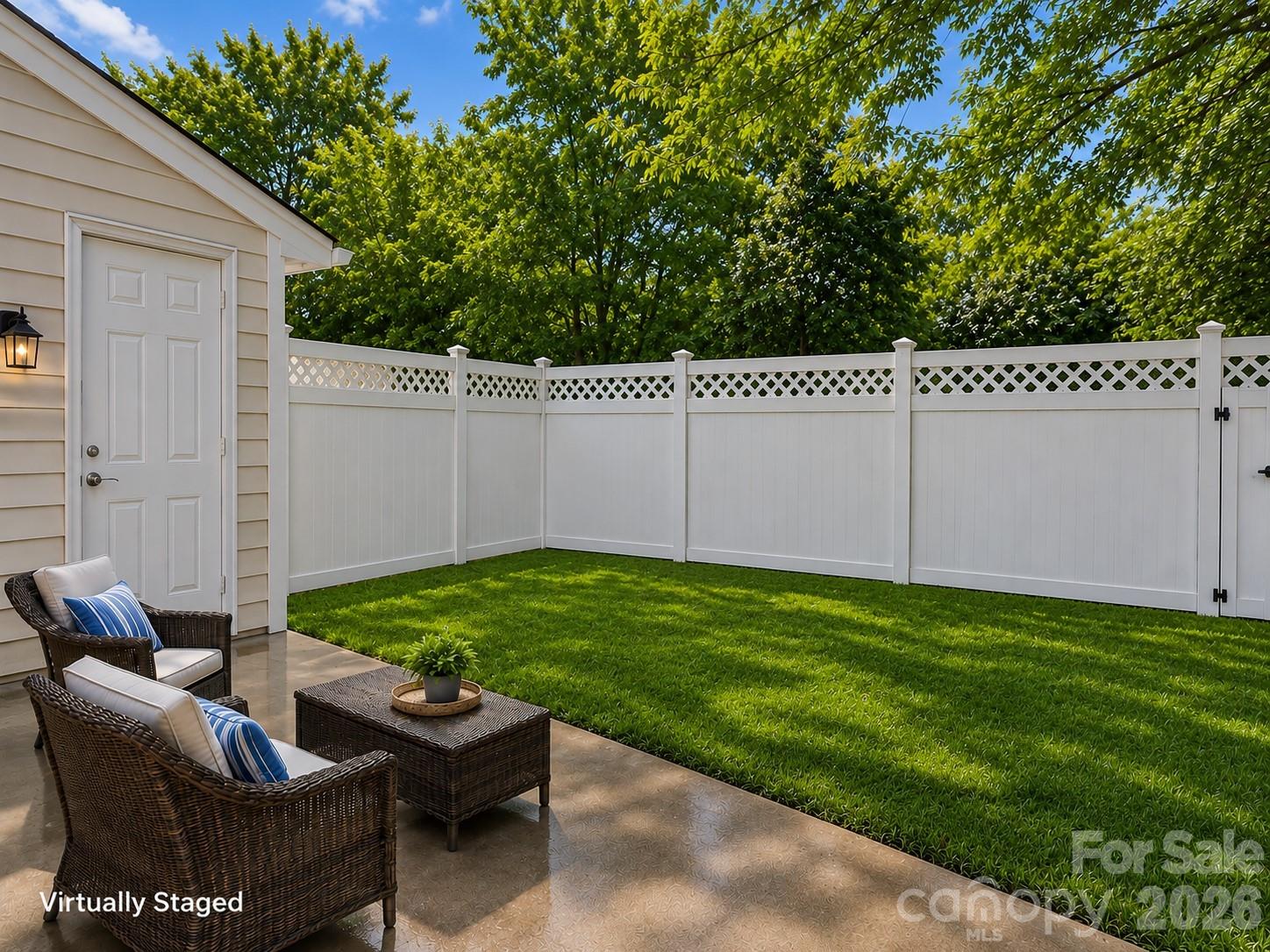 patio Virtually staged - 1929 Billingsville School Court, Charlotte