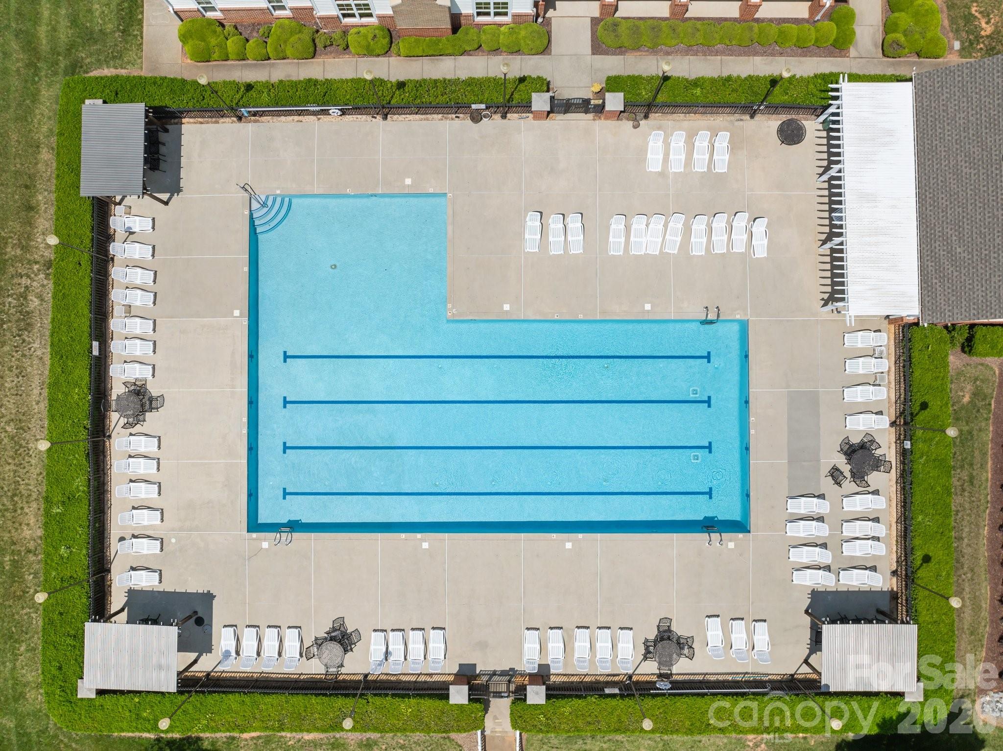 Aerial of Community Pool - 17257 Doe Valley Court, Cornelius
