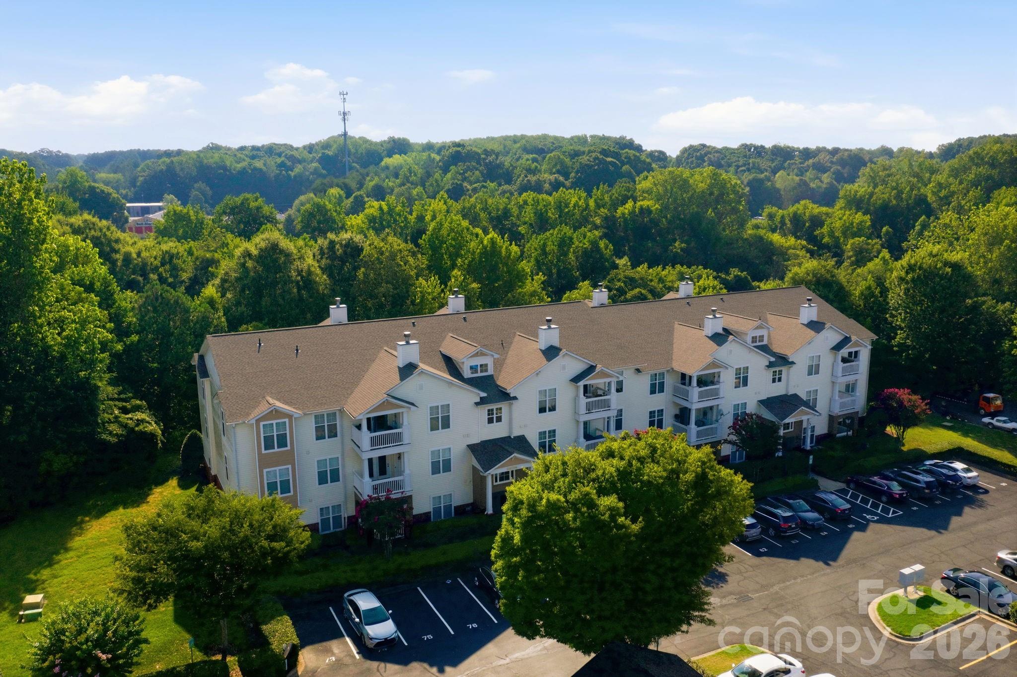 Aerial of Front of Building. Unit Location is in the Right Rear - 17257 Doe Valley Court, Cornelius