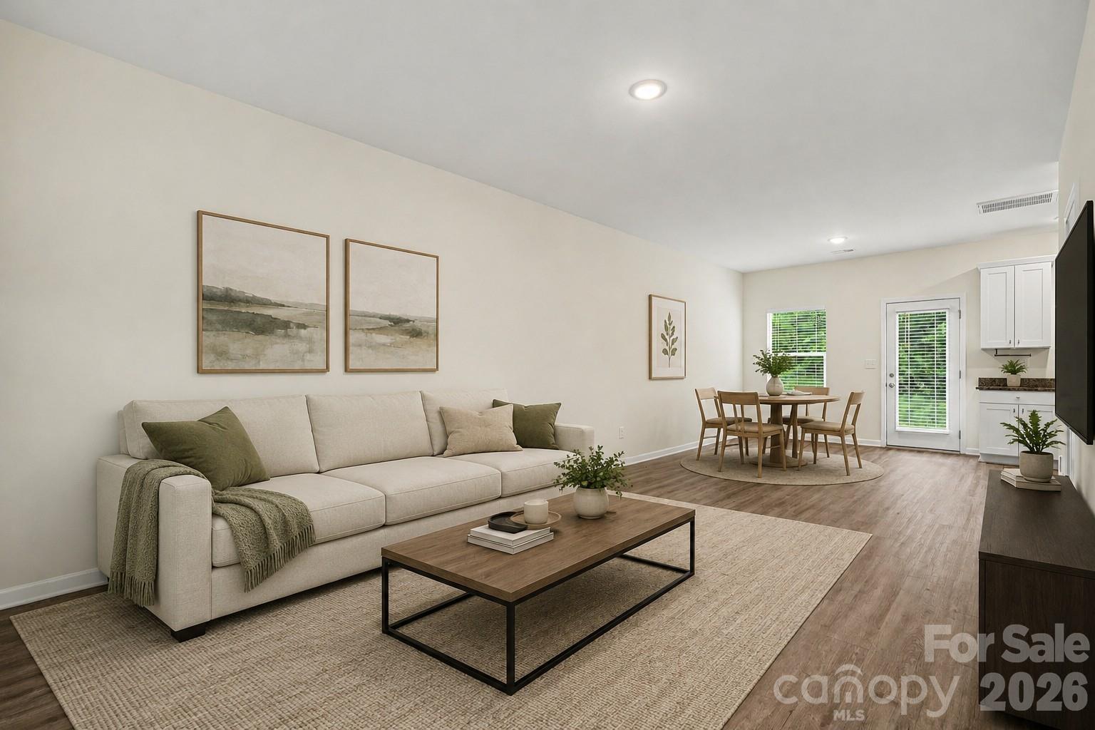 Virtually Staged Living & Dining - 2231 Beauty Street, Statesville