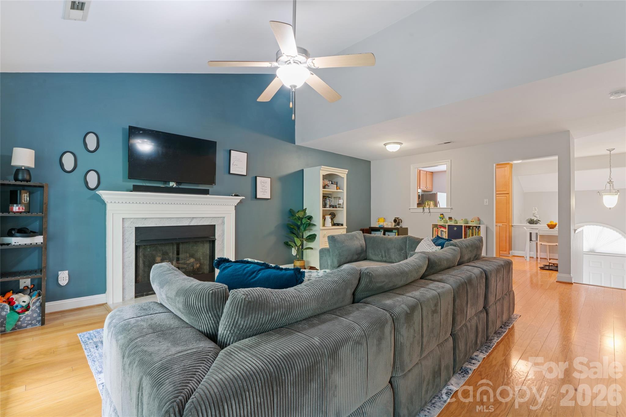 Angle of living room space from the primary bedroom - 1806 Fairlawn Court, Rock Hill