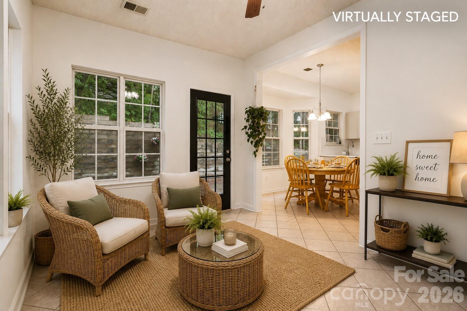 virtually staged sunroom - 5645 Winslow Avenue NW, Concord