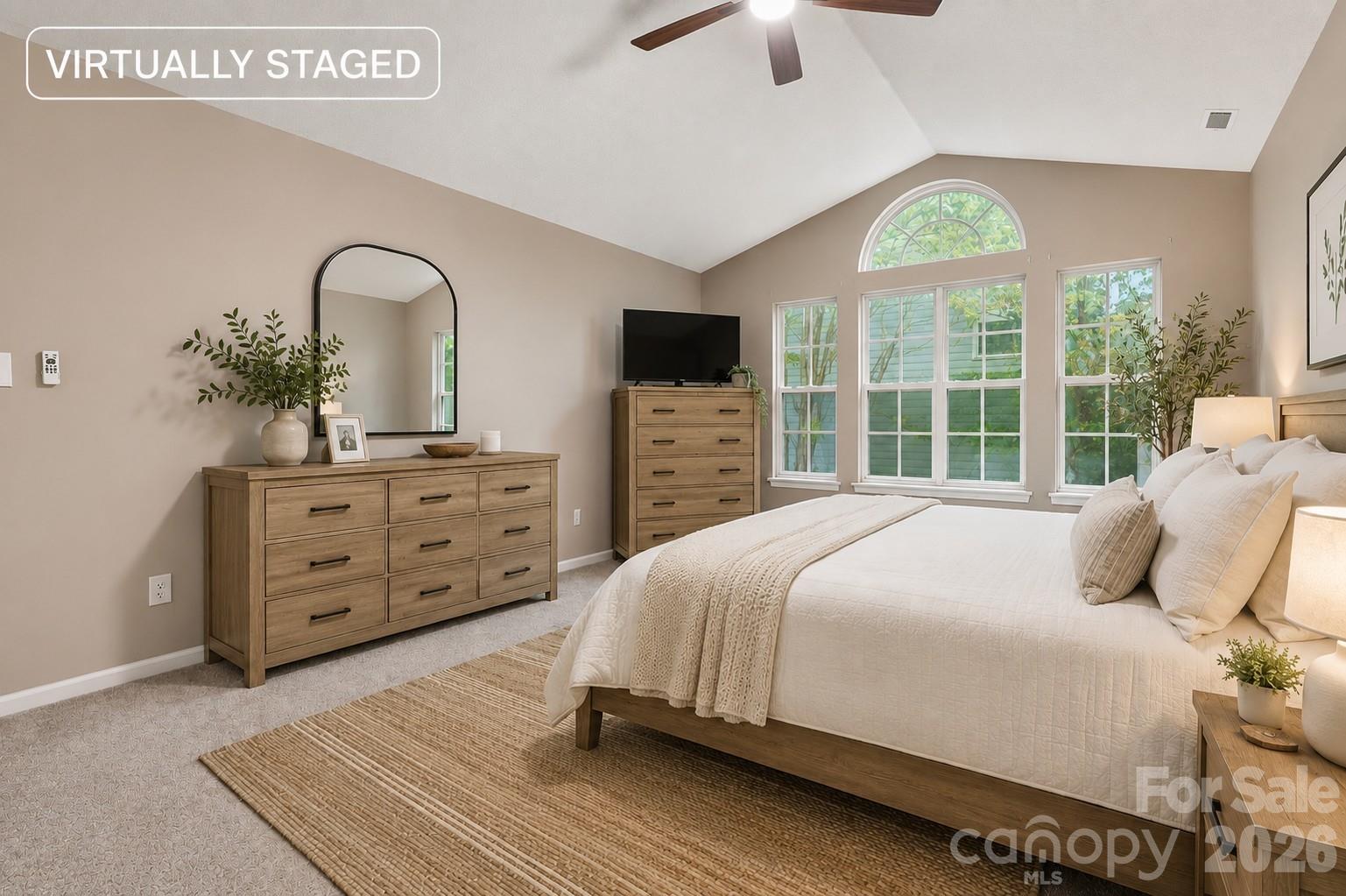 virtually staged primary suite - 5645 Winslow Avenue NW, Concord