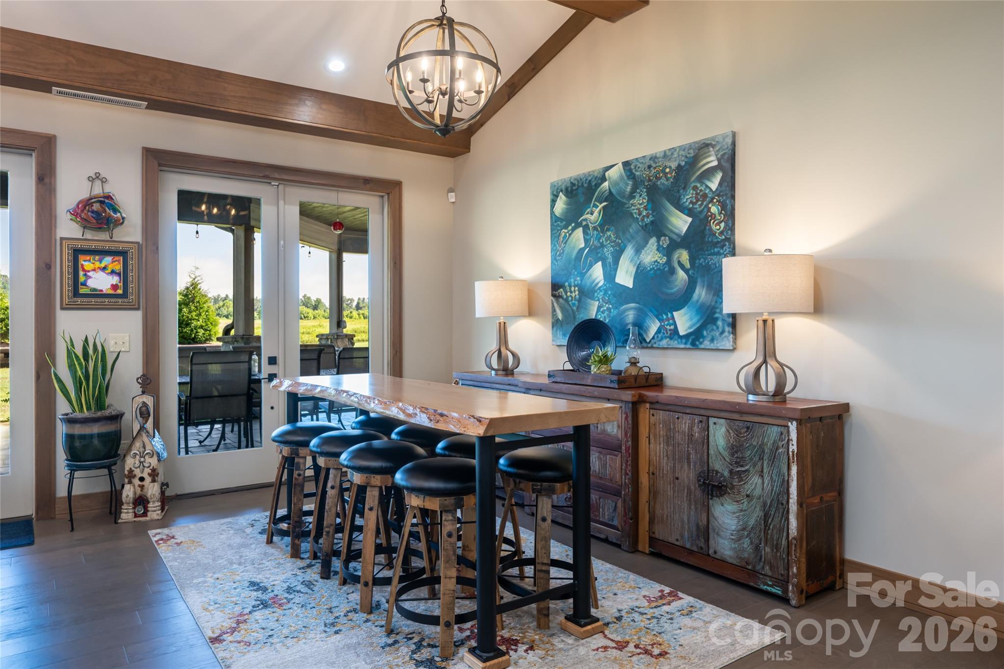 Eating area off kitchen. - 660 Pleasant Grove Road, Hendersonville