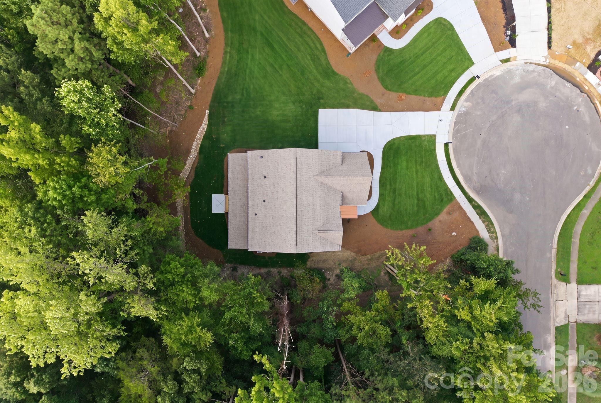 Overhead property view. - 2311 Chateau Court, Matthews