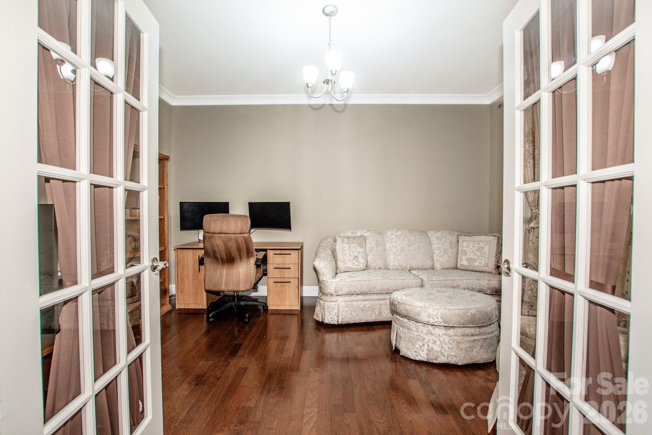 Private office with French doors - 130 Eagles Landing Drive, Mooresville