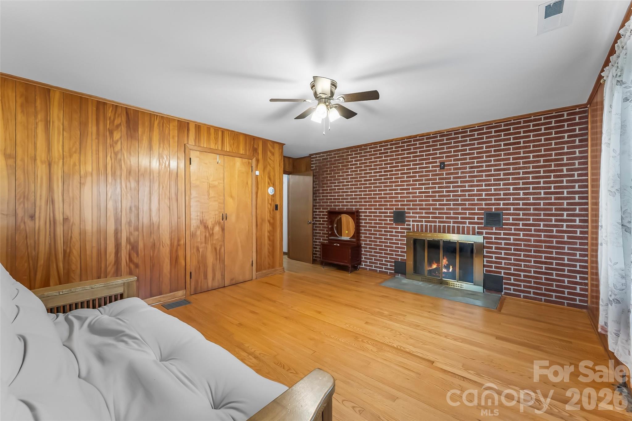 Bedroom with fireplace - 8647 US 221 Highway N, Marion
