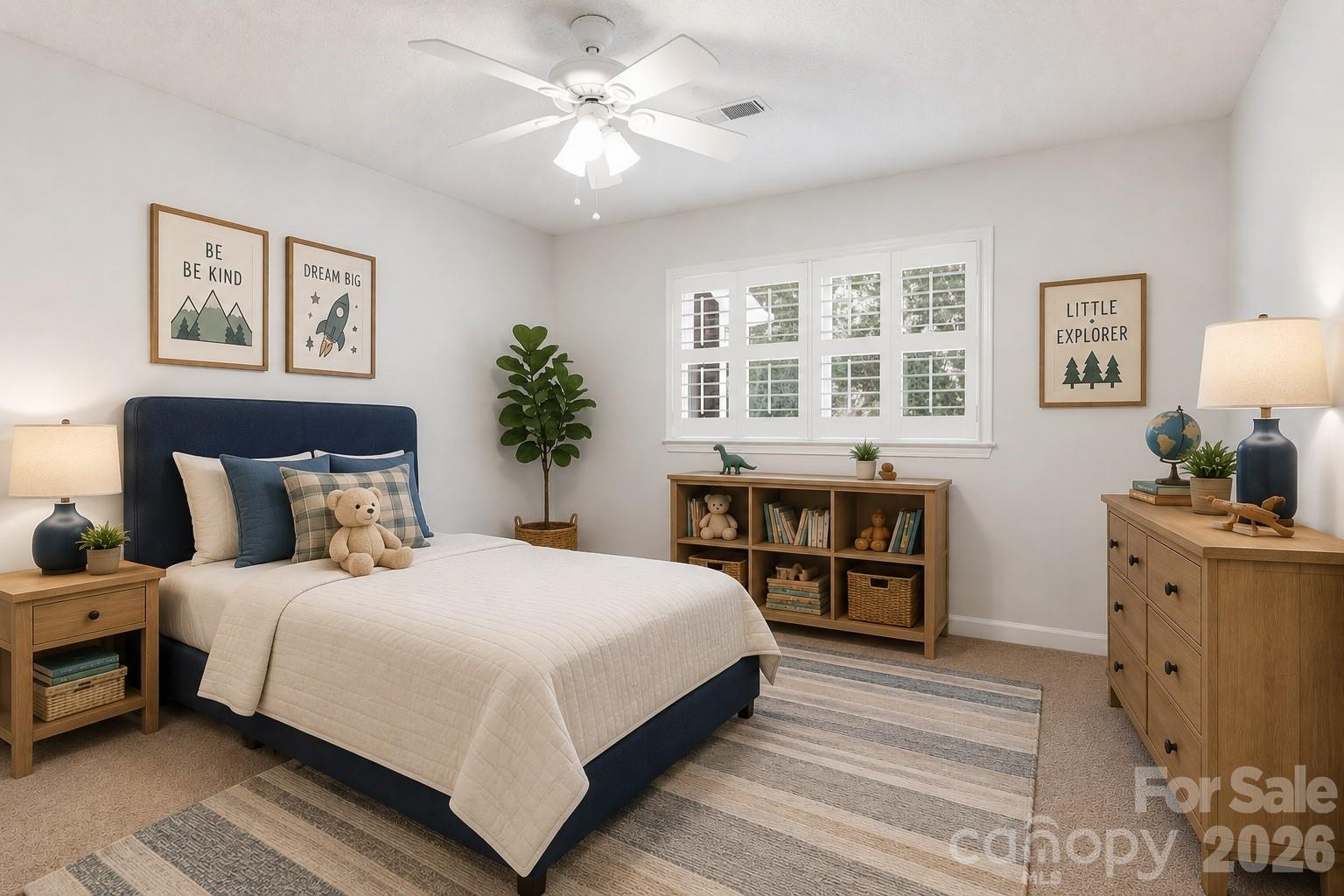 Virtually staged - Second floor, secondary bedroom #1 - 2500 Round Table Road, Monroe