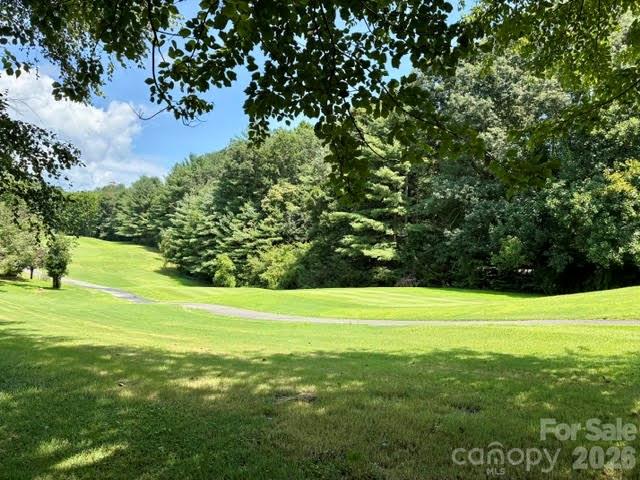 View of the 13th Tee Box & fairway from the back yard - 24 Triple Fairways Drive, Hendersonville