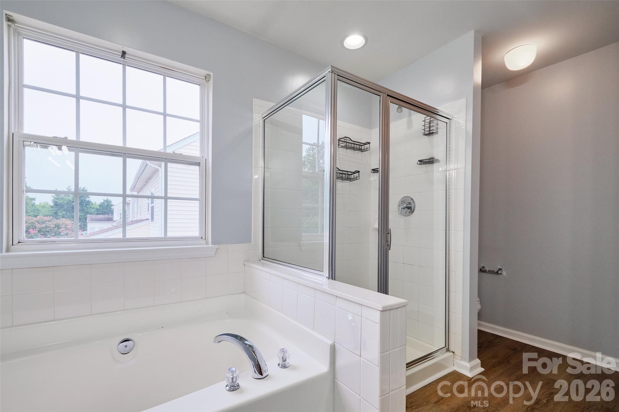 Separate soaking tub and shower - 4960 Summerside Drive, Lake Wylie