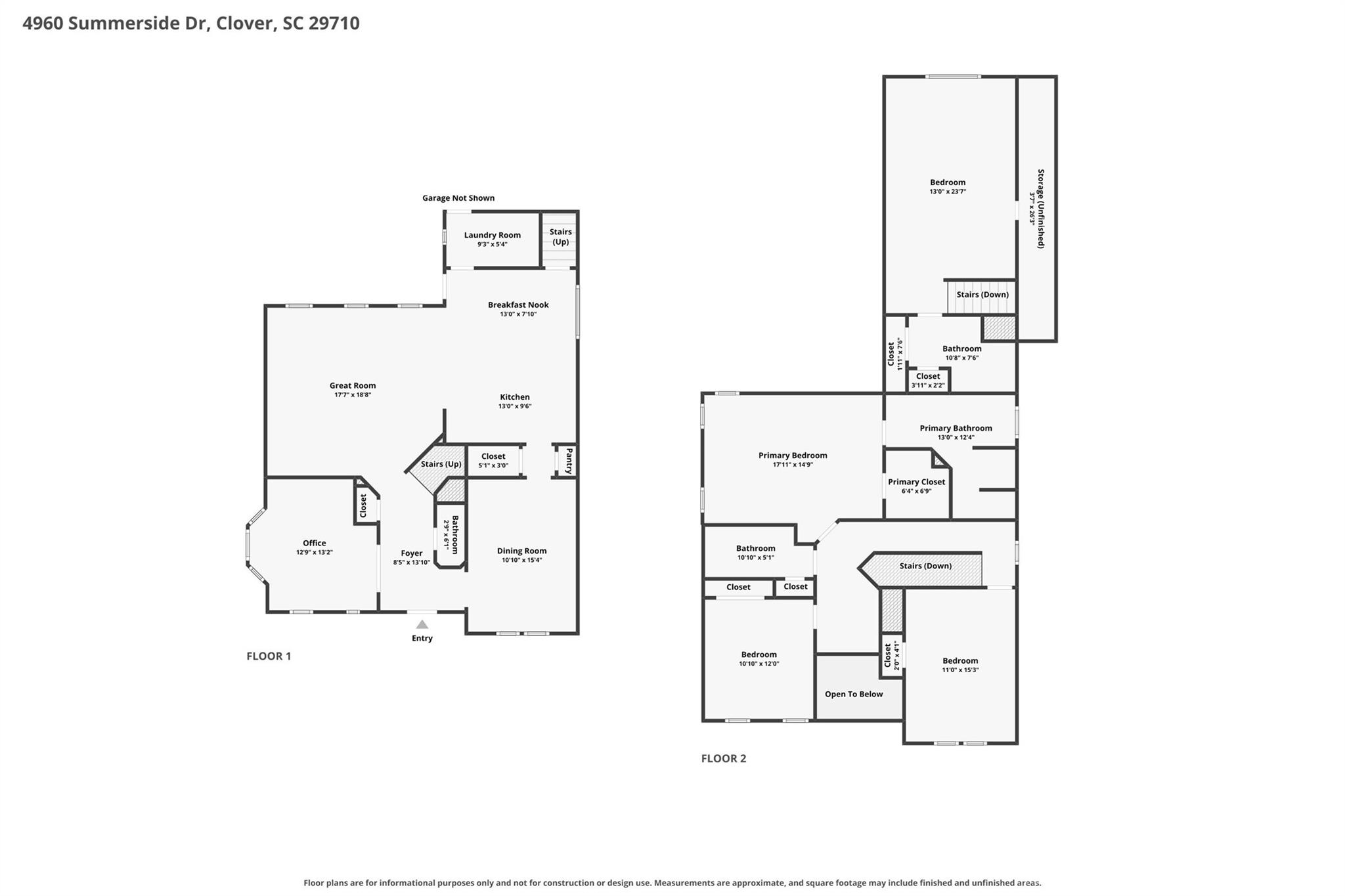 Home layout - 4960 Summerside Drive, Lake Wylie