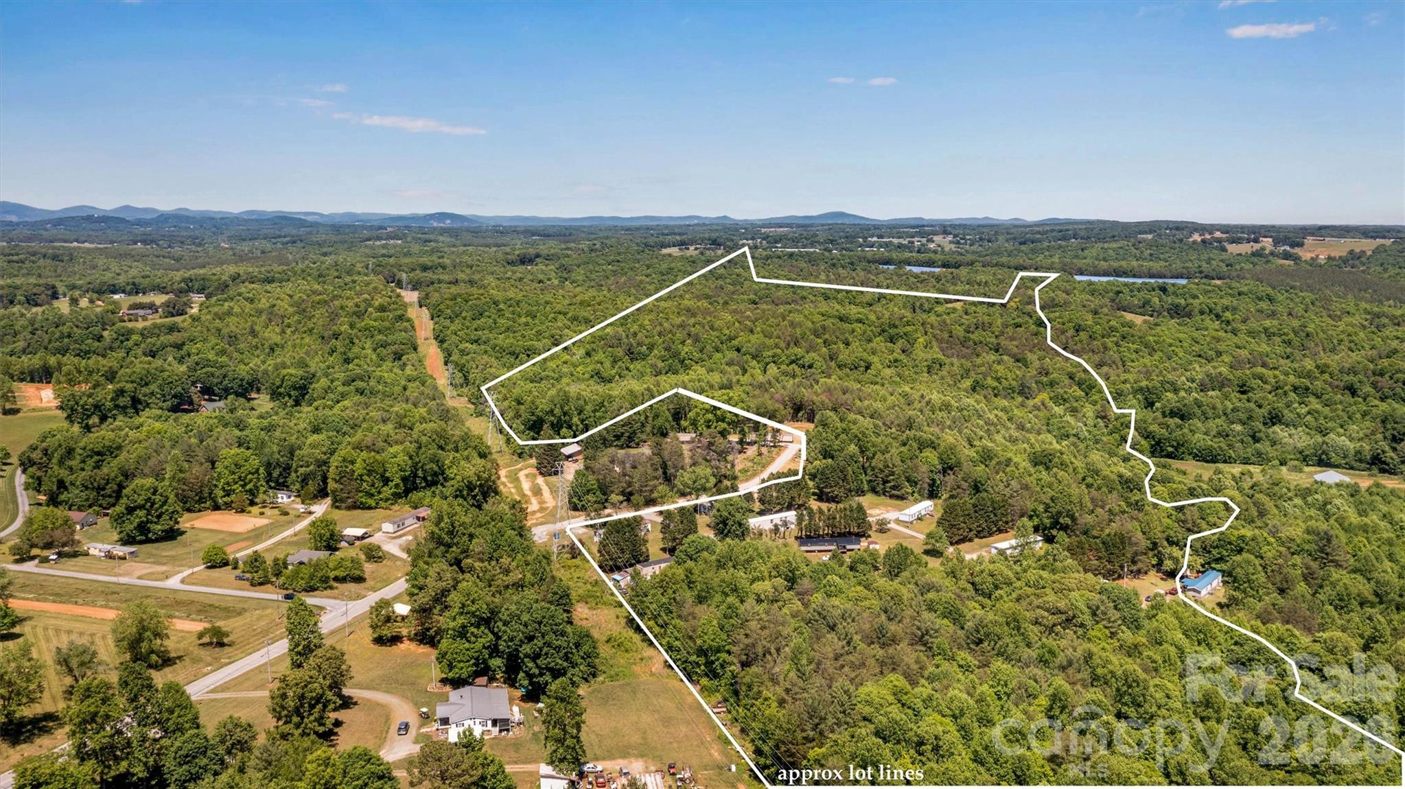 Aerial View - Lot Lines are Approximate - 21 Little River Estates Drive, Taylorsville