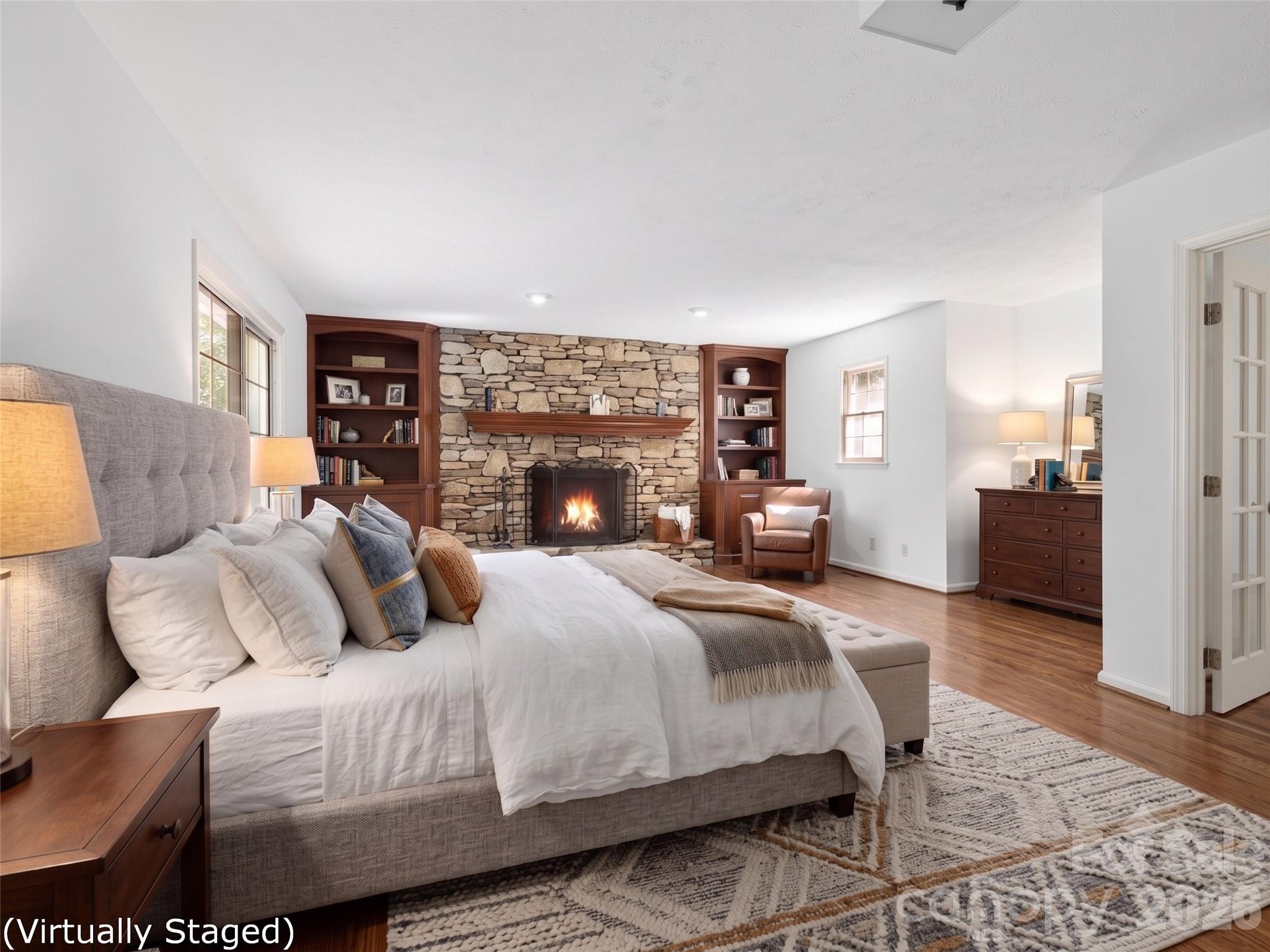 Den Virtually Staged as Primary Bedroom - 110 Glengary Drive, Flat Rock