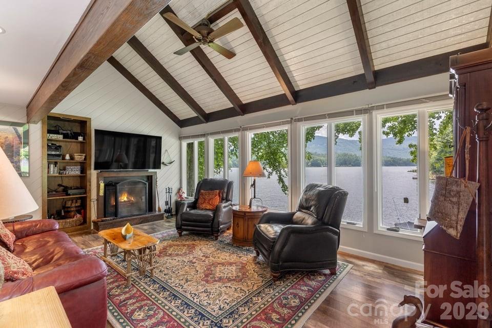 Living Room on Main with Fantastic Lake View - 82 Innsbrook Drive, Lake Toxaway