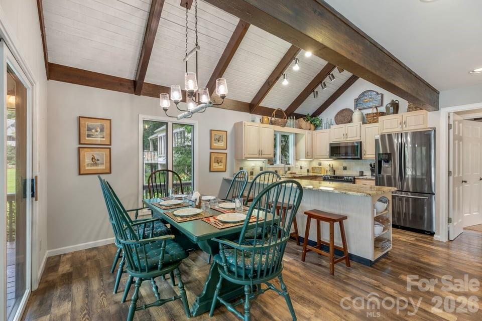 Dining Room & Kitchen - 82 Innsbrook Drive, Lake Toxaway
