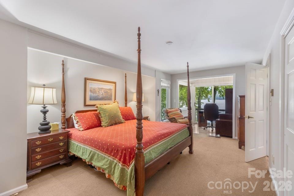 Primary Ensuite Bedroom on Main with Sun Room - 82 Innsbrook Drive, Lake Toxaway