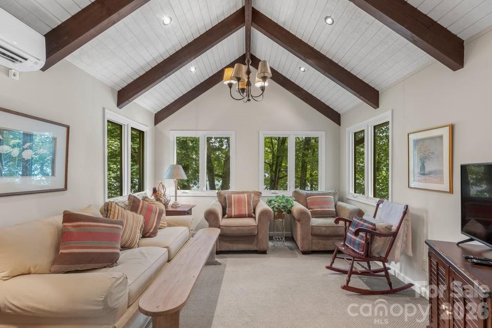 Upstairs Bonus Room/Bunk Room with Sitting Area and Full Bath - 82 Innsbrook Drive, Lake Toxaway